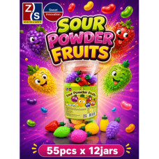 SOUR POWDER FRUITS (55 PCS*12JARS)